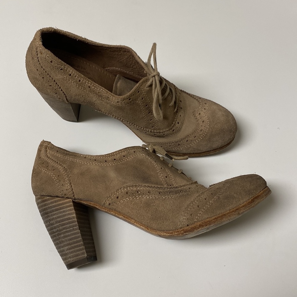 ALLSAINTS SPITAFIELDS Heeled Oxford Wingtip Suede Lace Up